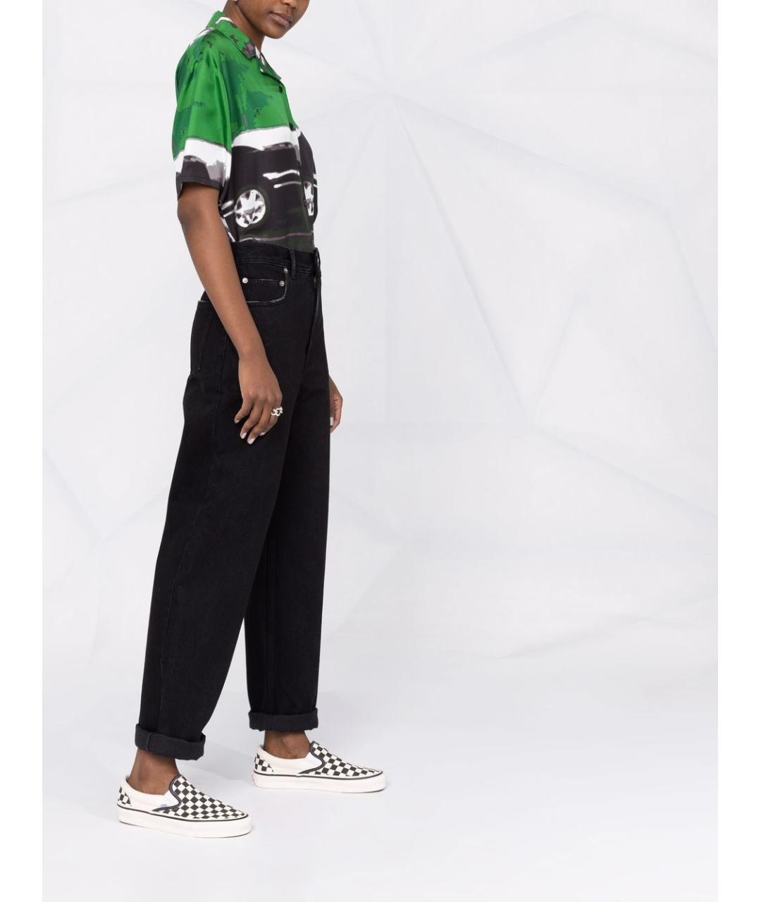 GOLDEN GOOSE DELUXE BRAND Черные хлопковые прямые джинсы, фото 3