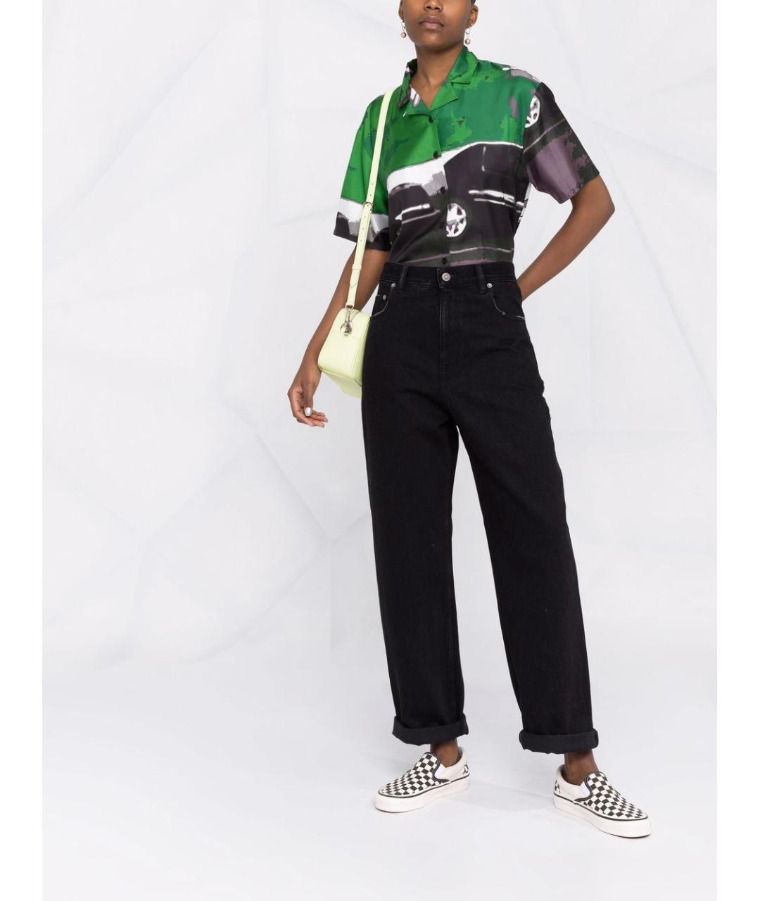 GOLDEN GOOSE DELUXE BRAND Черные хлопковые прямые джинсы, фото 4