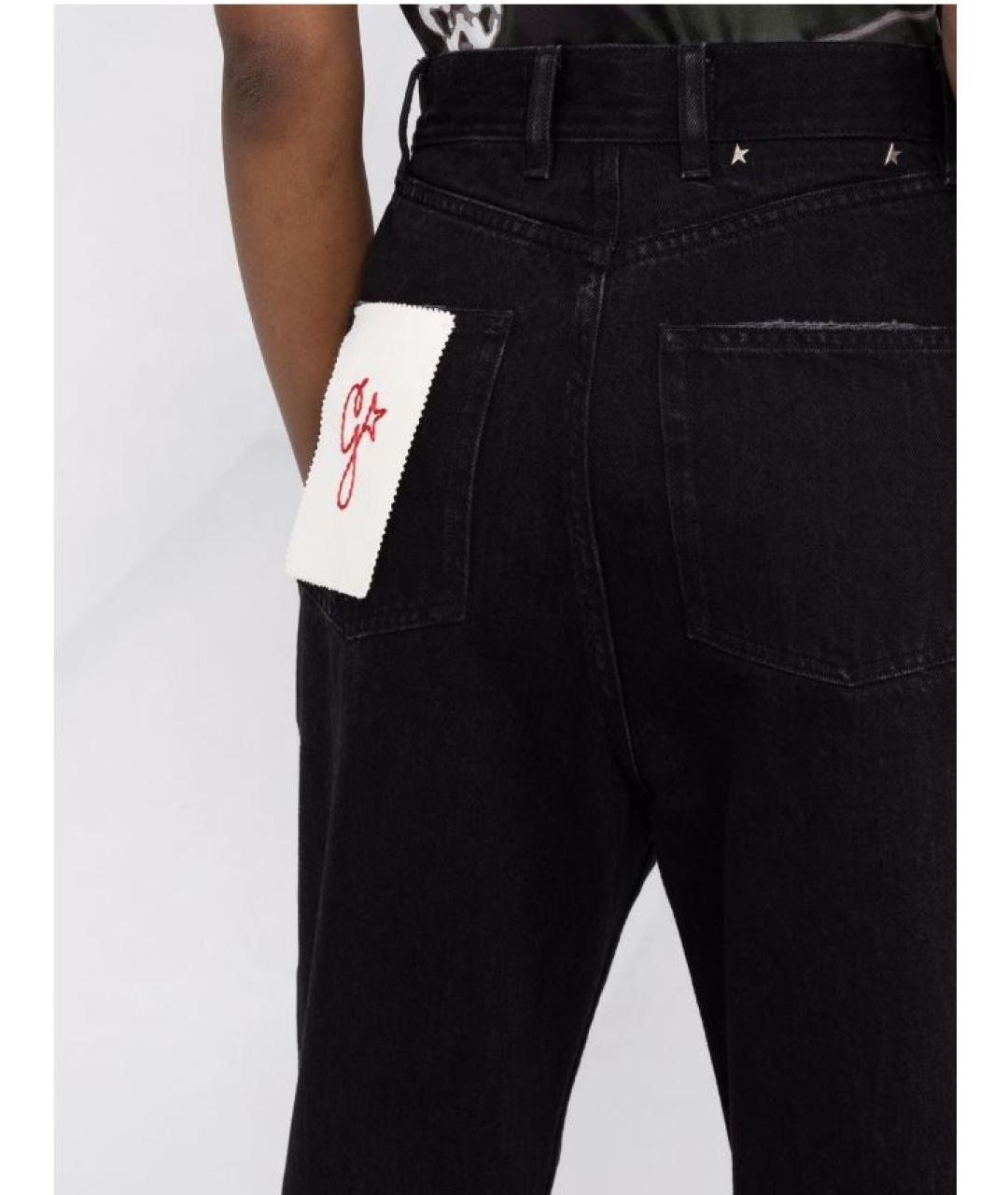 GOLDEN GOOSE DELUXE BRAND Черные хлопковые прямые джинсы, фото 2