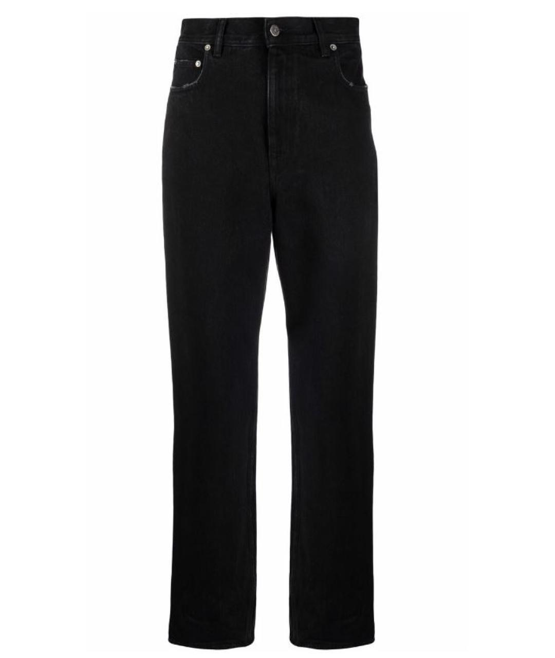 GOLDEN GOOSE DELUXE BRAND Черные хлопковые прямые джинсы, фото 1
