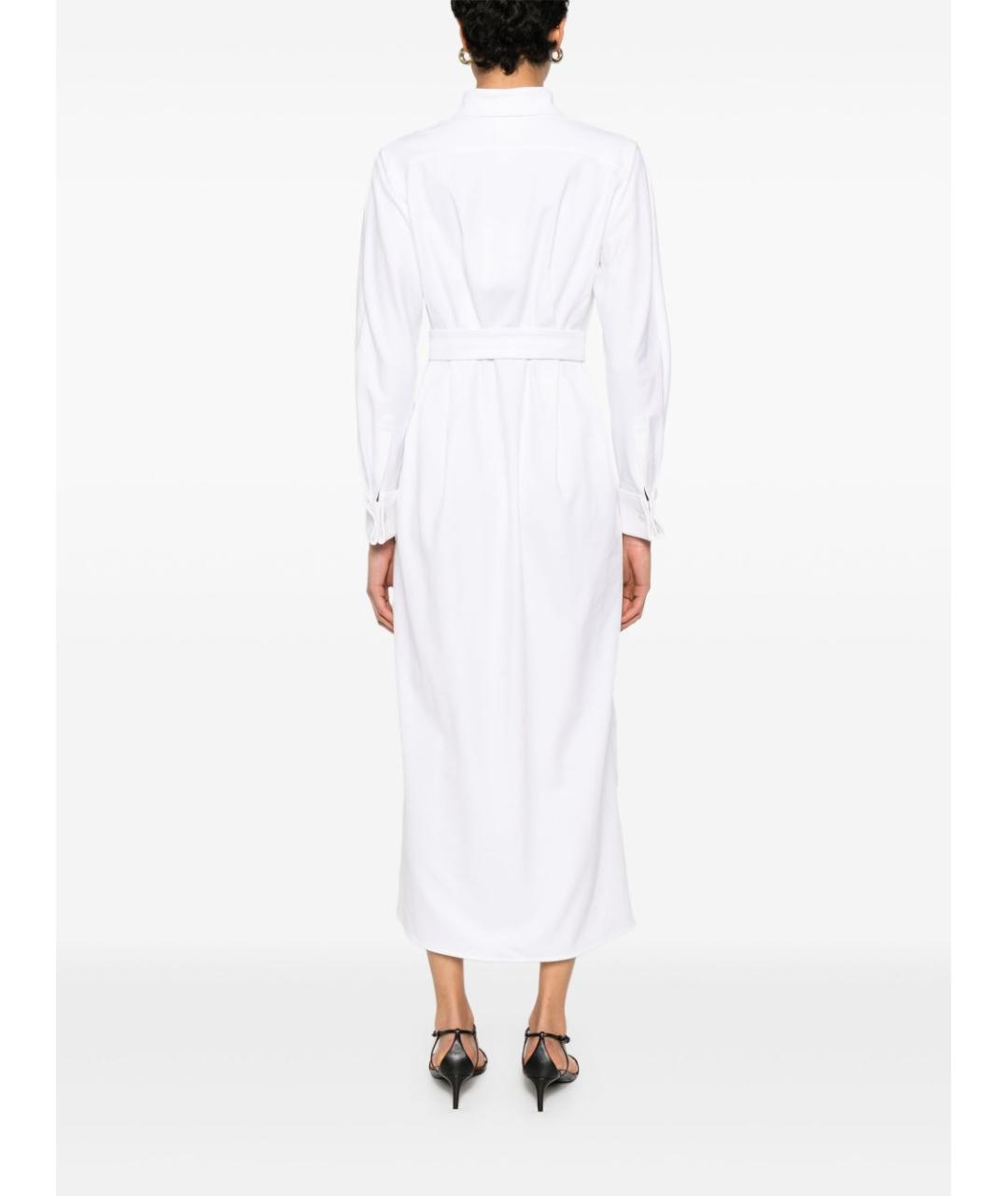 MAX MARA Белое хлопковое повседневное платье, фото 4