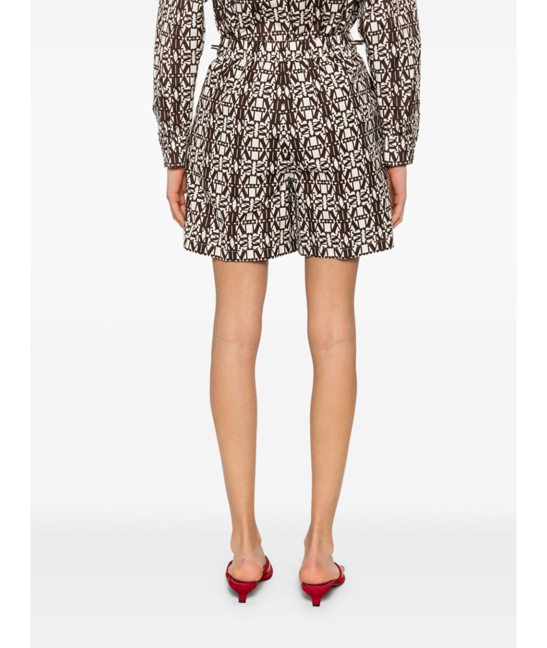 MAX MARA Коричневые хлопковые прямые брюки, фото 5