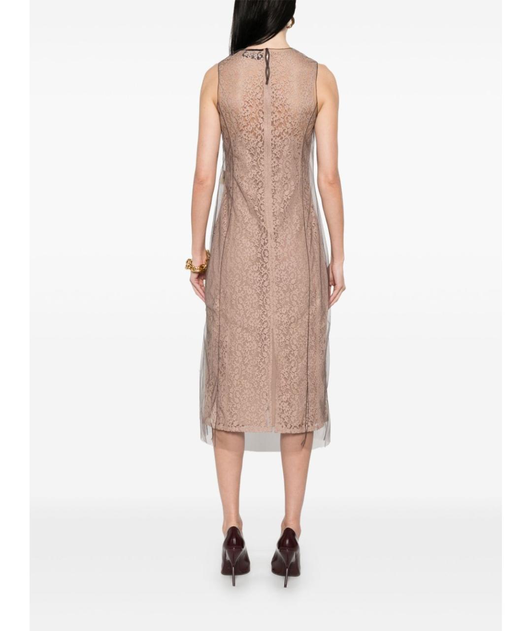 FENDI Бежевое хлопковое повседневное платье, фото 3