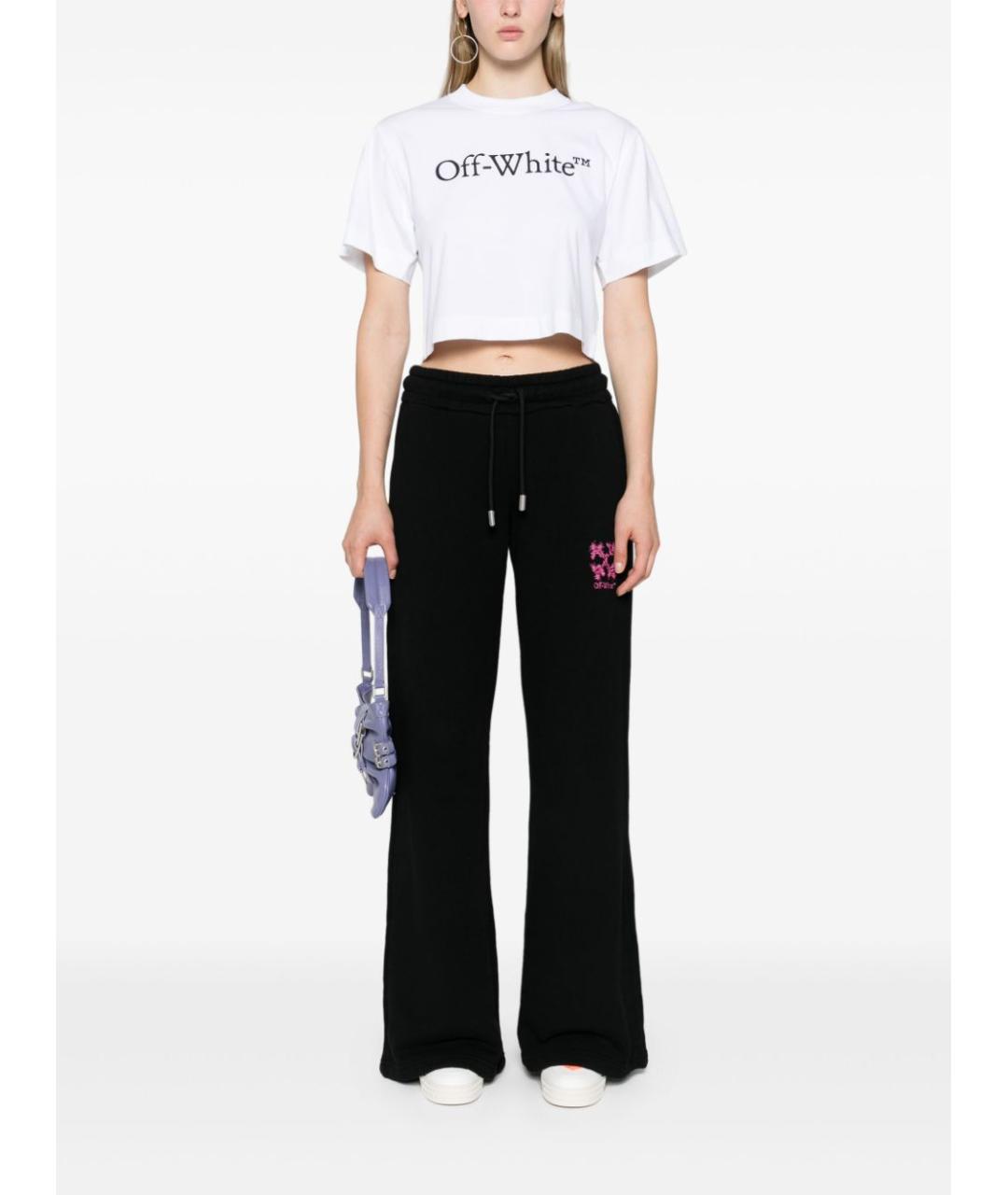 OFF-WHITE Белая хлопковая футболка, фото 5