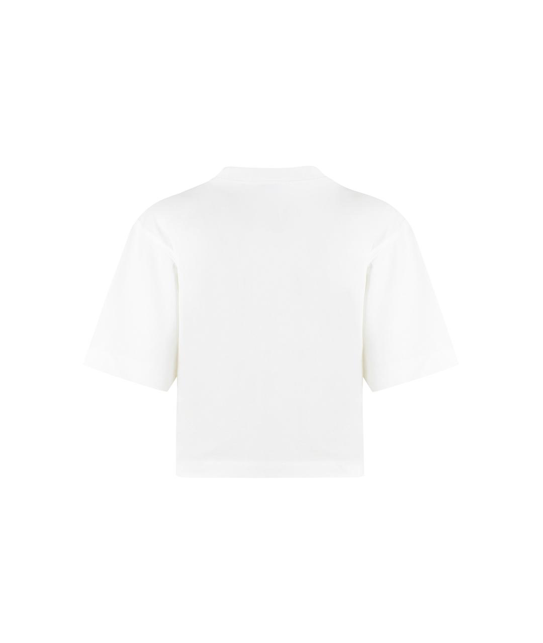 OFF-WHITE Белая хлопковая футболка, фото 2