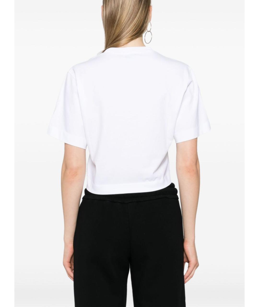 OFF-WHITE Белая хлопковая футболка, фото 3