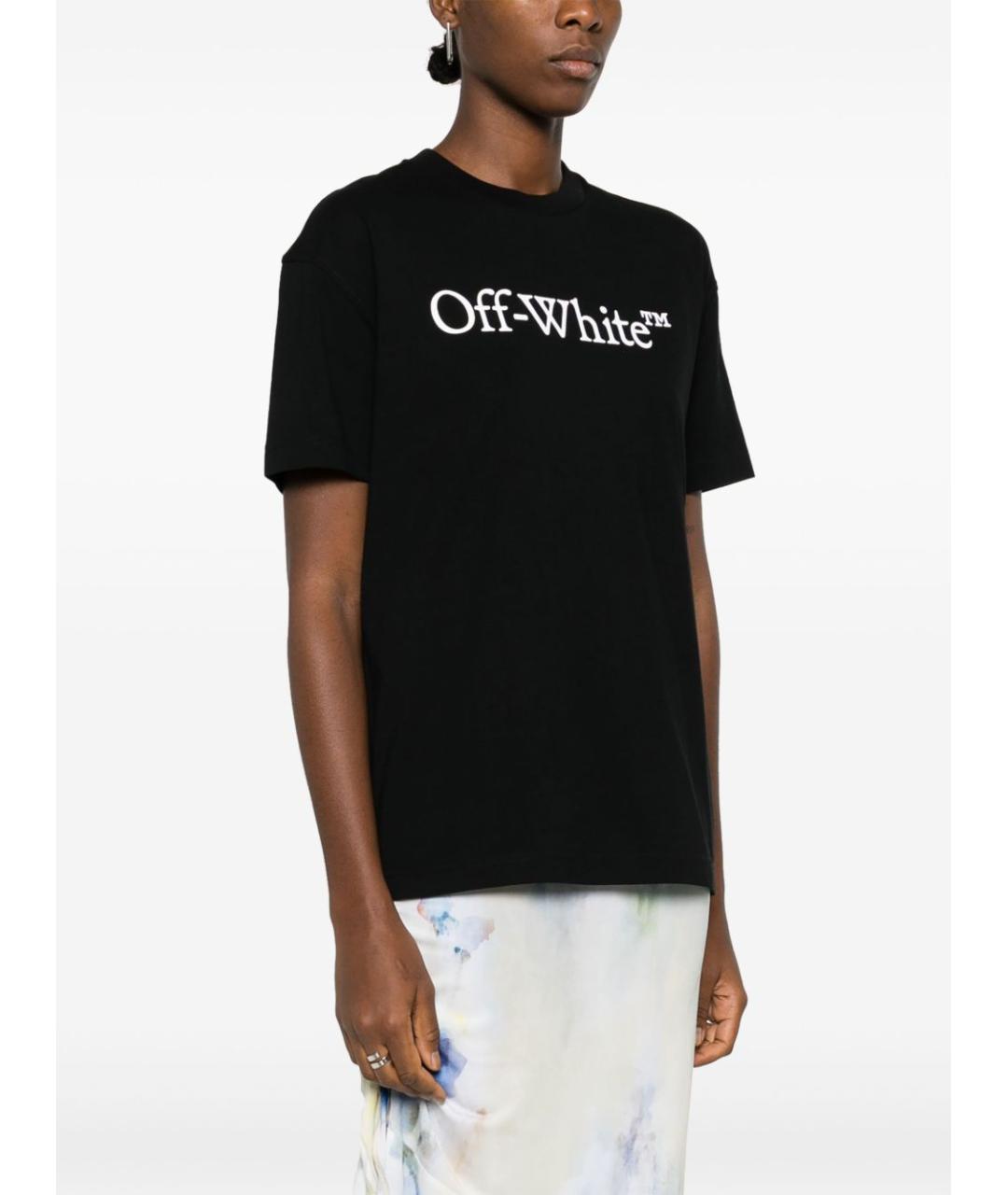OFF-WHITE Черная хлопковая футболка, фото 4