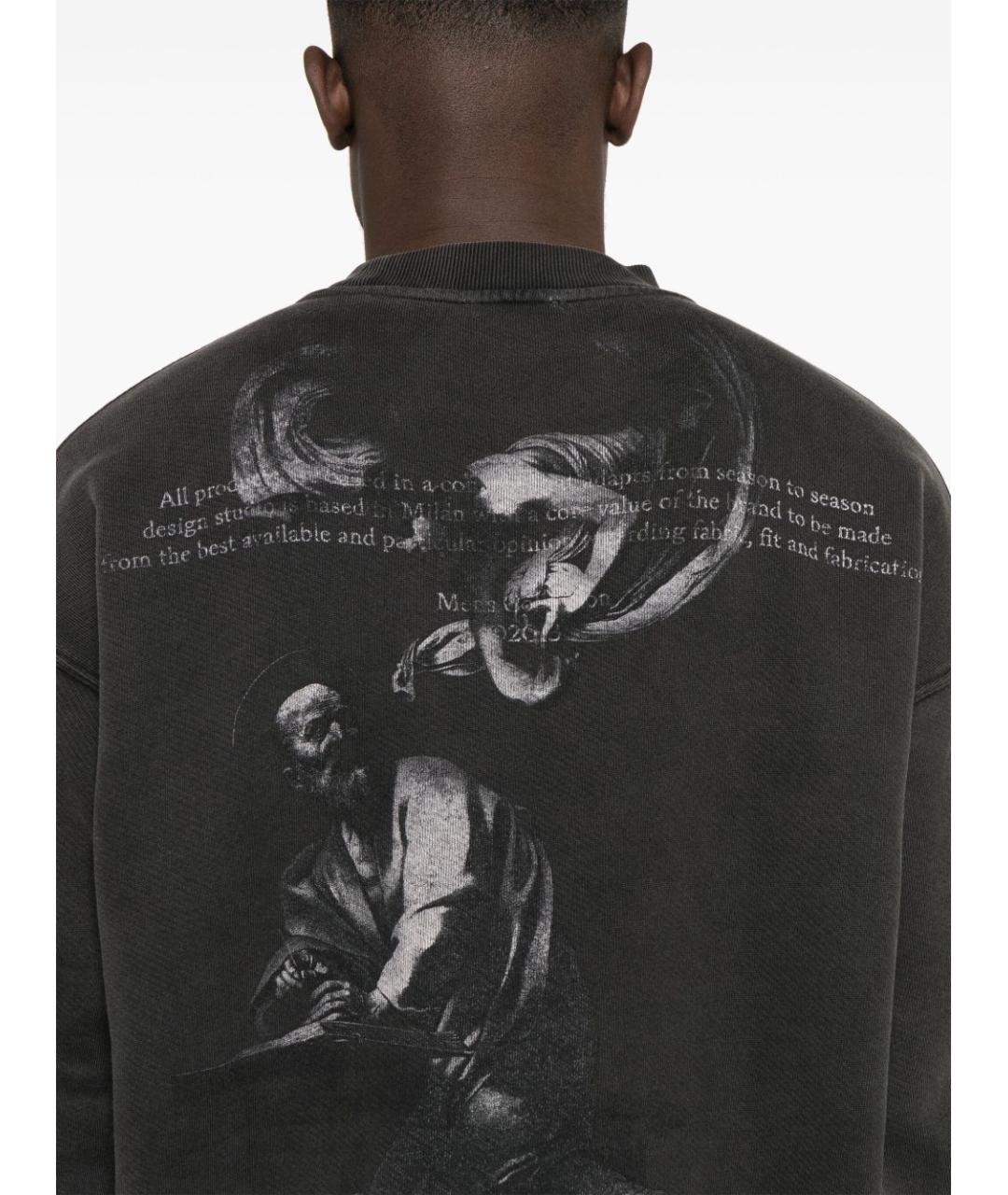 OFF-WHITE Черный хлопковый джемпер / свитер, фото 2