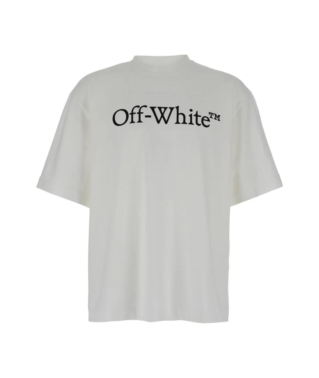 OFF-WHITE Белая хлопковая футболка, фото 1