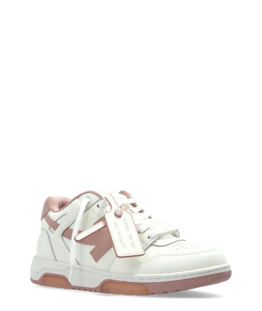 OFF-WHITE Розовые кожаные кроссовки, фото 2