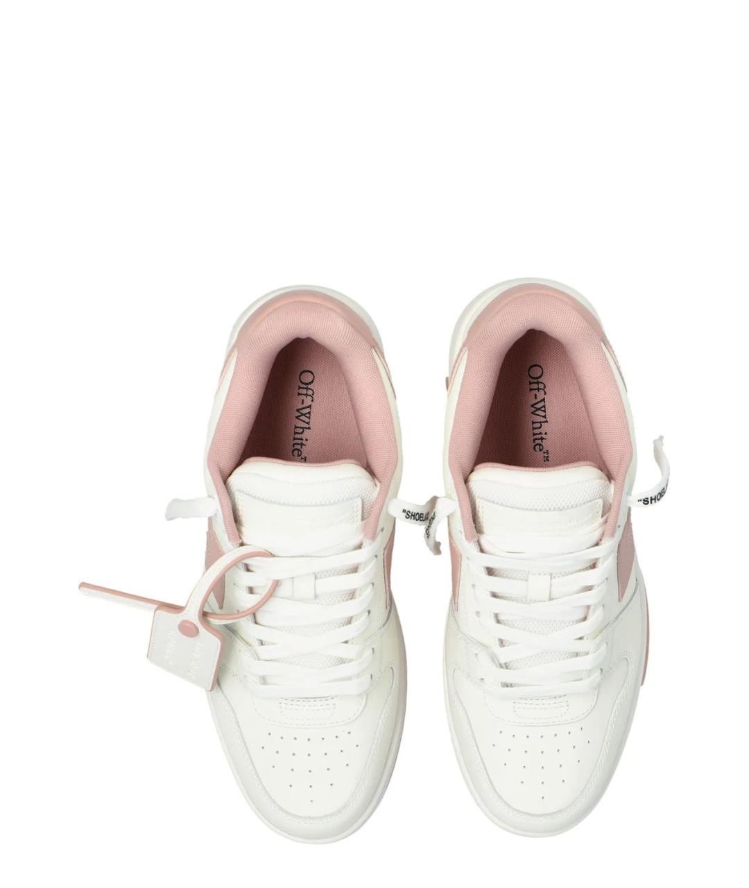 OFF-WHITE Розовые кожаные кроссовки, фото 4