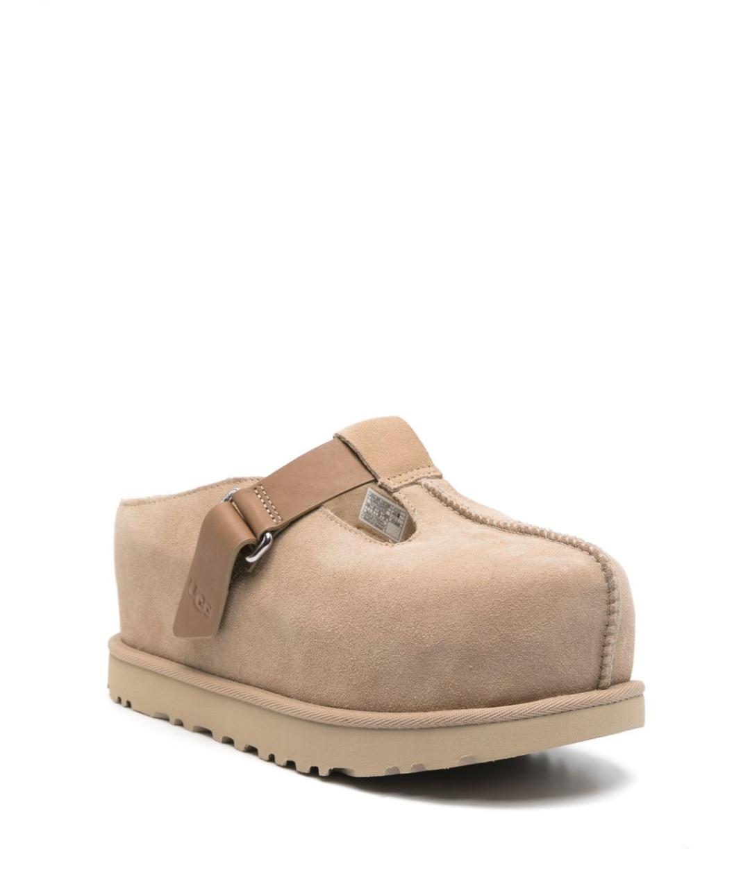 UGG AUSTRALIA Бежевые замшевые сабо, фото 4