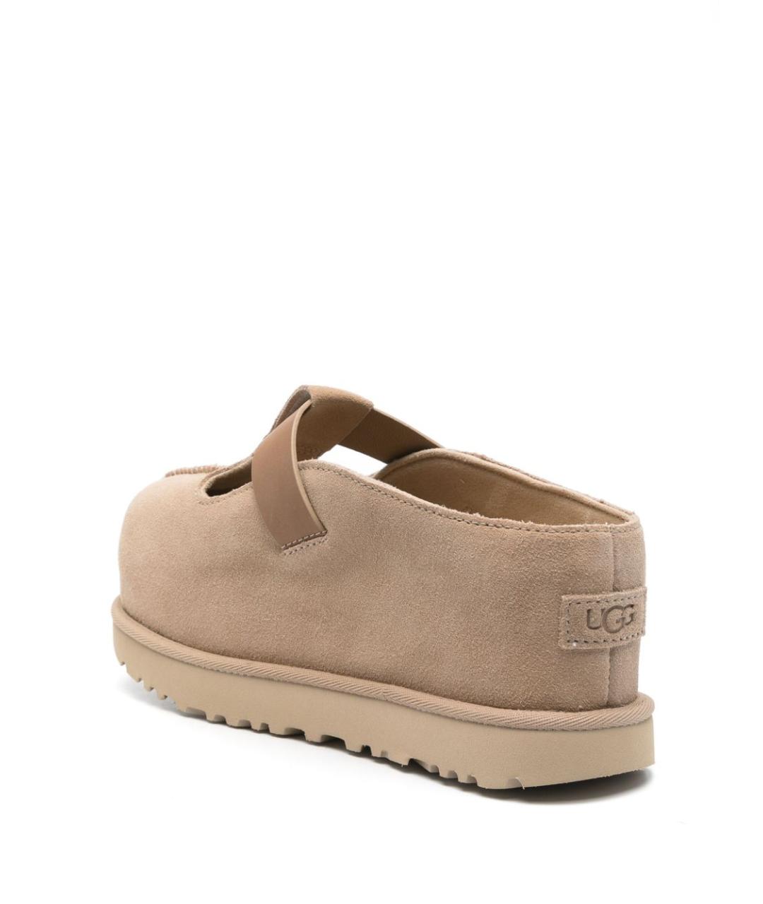 UGG AUSTRALIA Бежевые замшевые сабо, фото 2