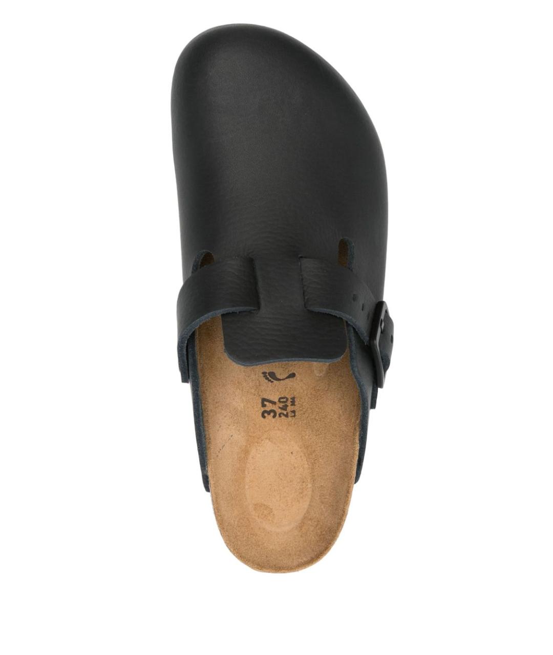 BIRKENSTOCK Черные кожаные сабо, фото 4