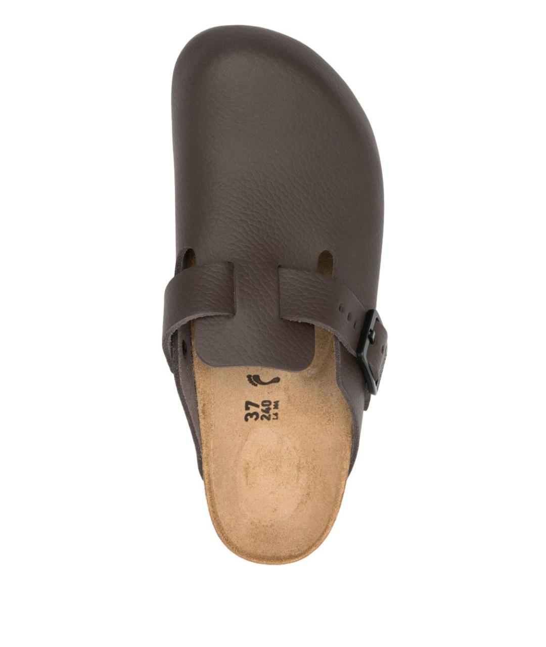 BIRKENSTOCK Коричневые кожаные сабо, фото 2