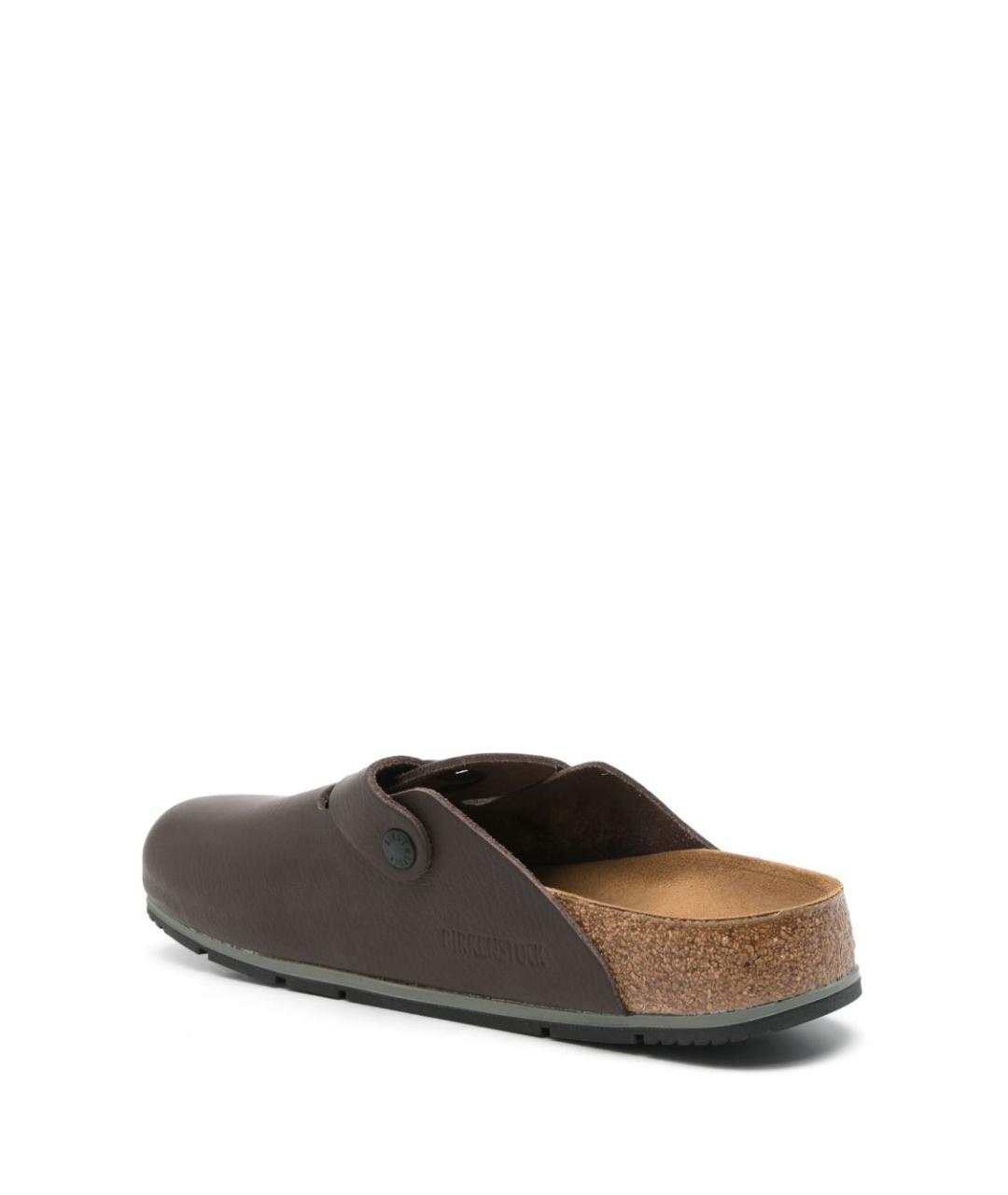 BIRKENSTOCK Коричневые кожаные шлепанцы, фото 3