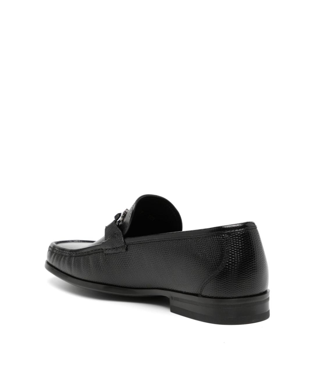 FERRAGAMO Черные кожаные лоферы, фото 2