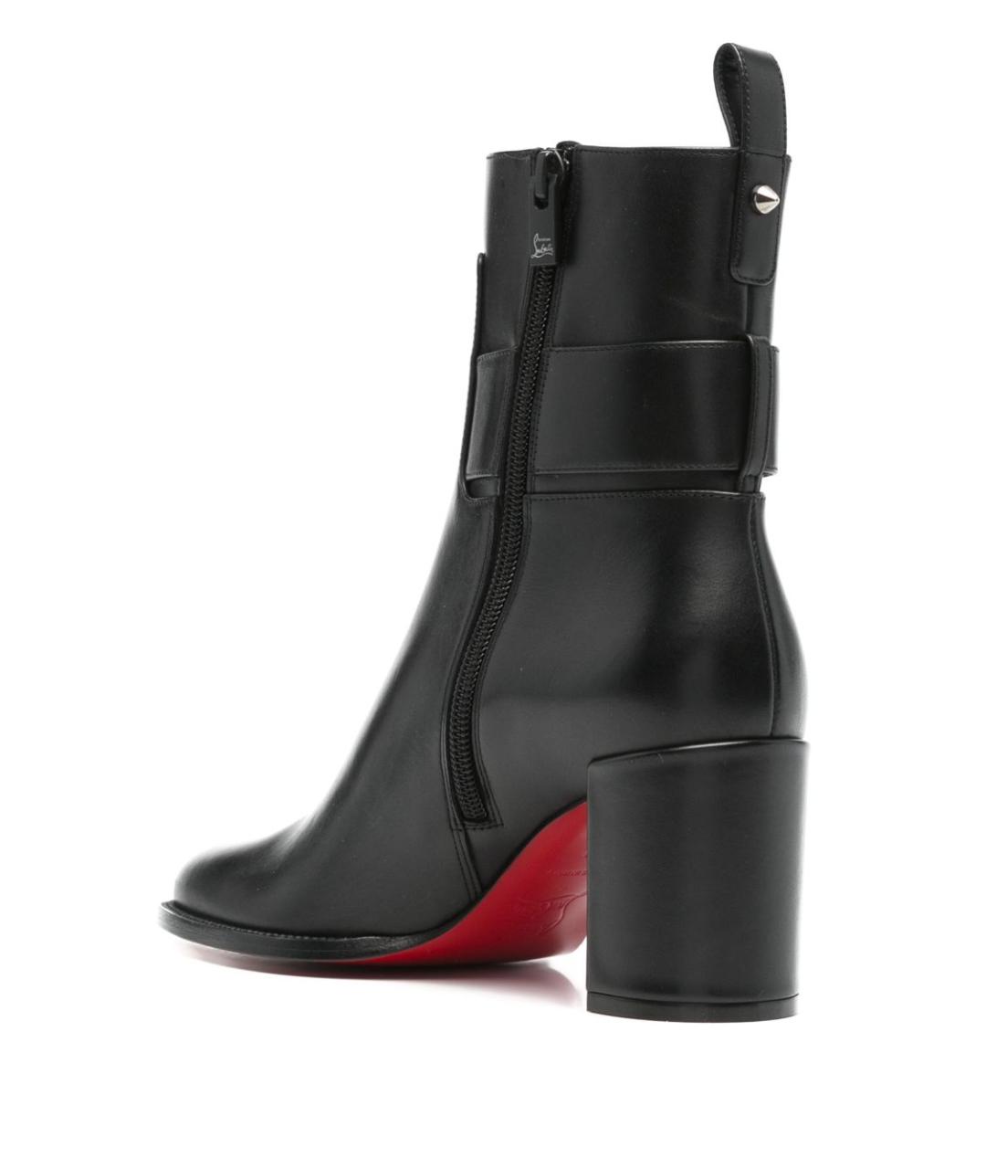 CHRISTIAN LOUBOUTIN Черные кожаные ботильоны, фото 4