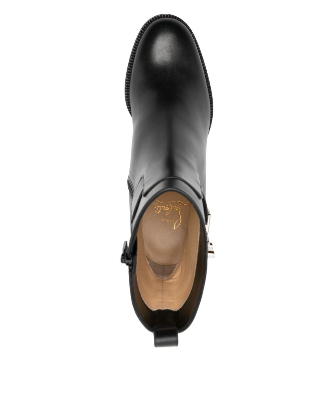 CHRISTIAN LOUBOUTIN Черные кожаные ботильоны, фото 2