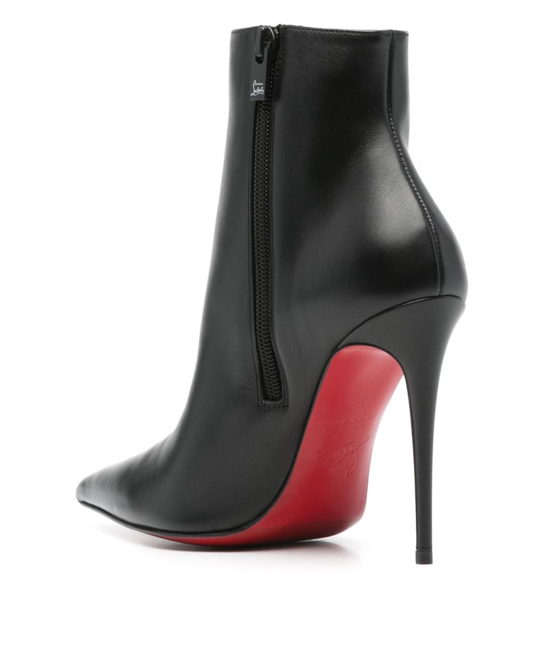 CHRISTIAN LOUBOUTIN Черные кожаные ботильоны, фото 4