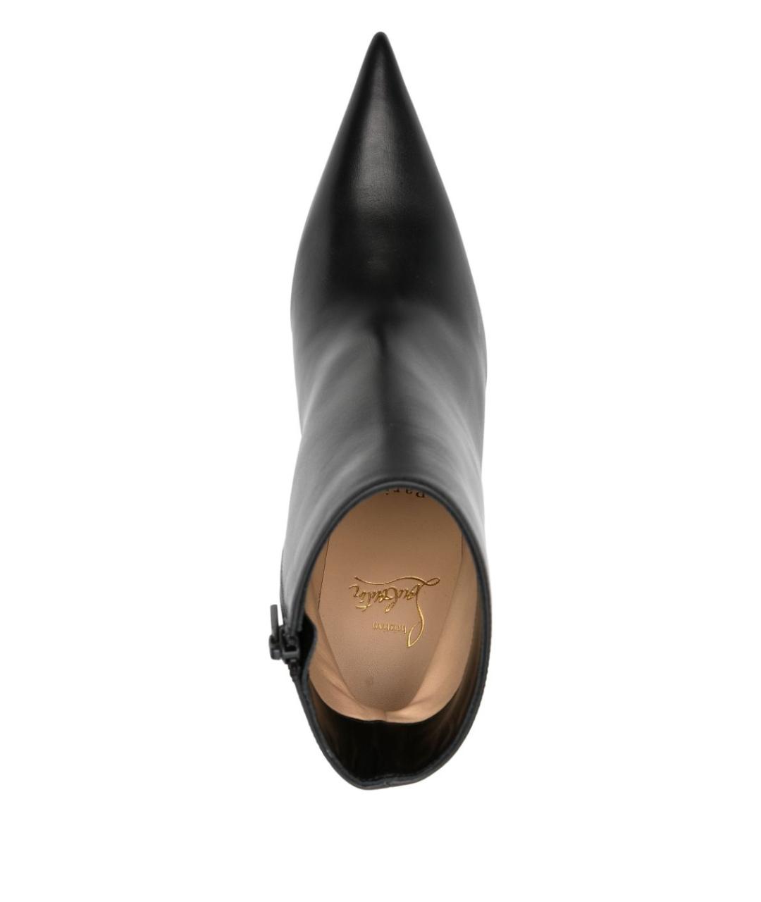 CHRISTIAN LOUBOUTIN Черные кожаные ботильоны, фото 3