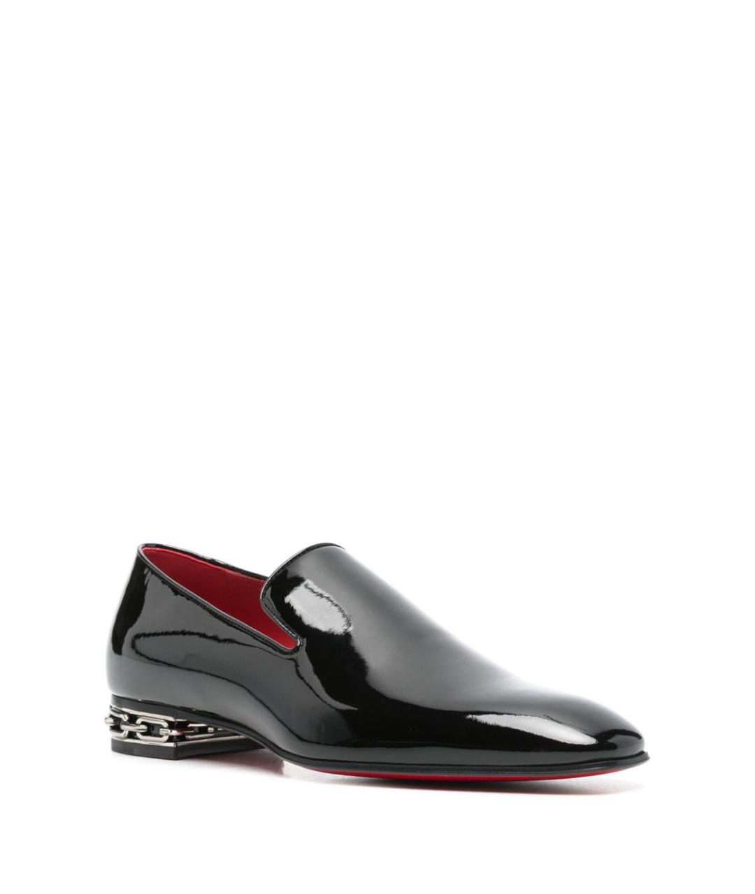 CHRISTIAN LOUBOUTIN Черные кожаные лоферы, фото 2