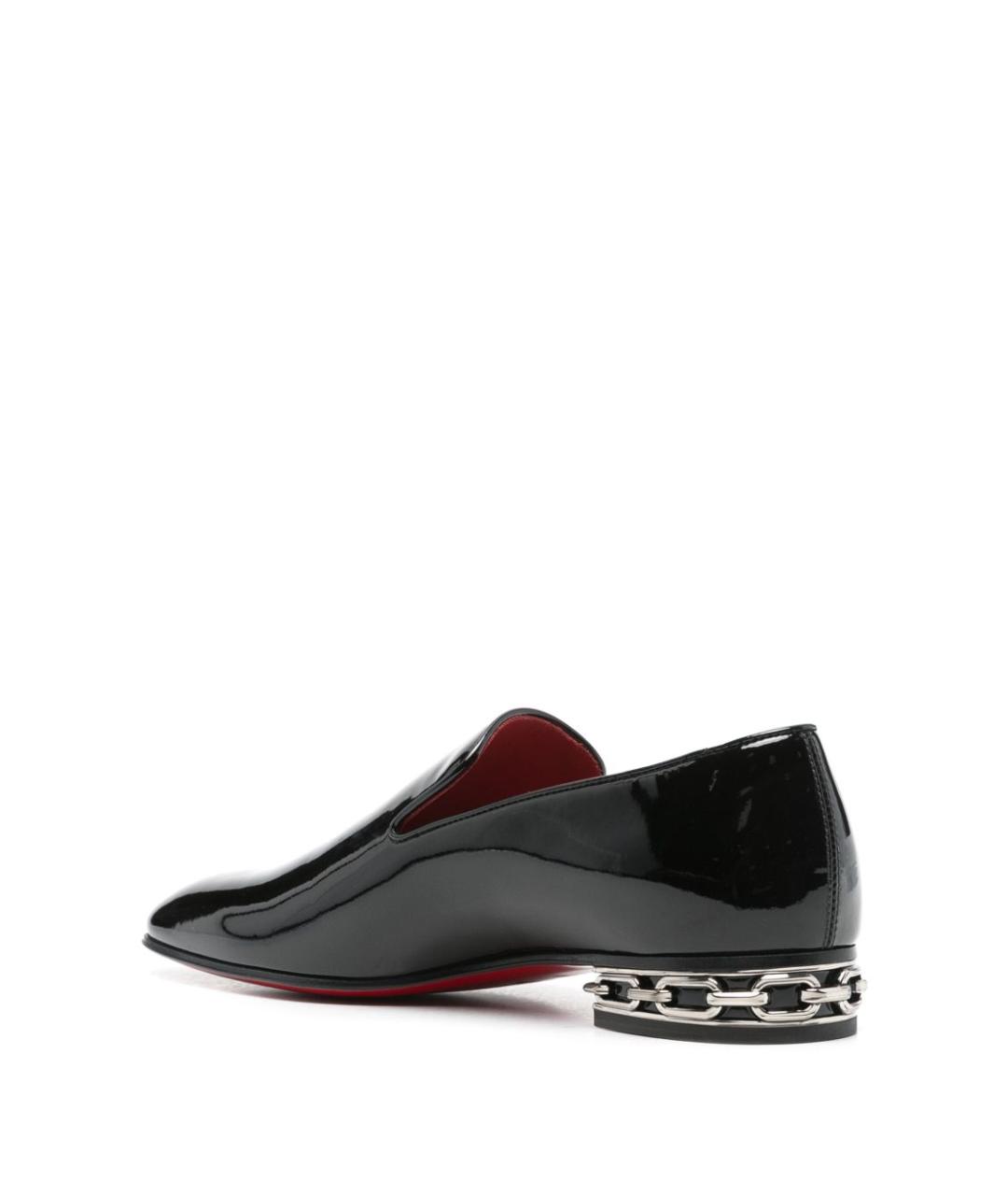 CHRISTIAN LOUBOUTIN Черные кожаные лоферы, фото 4