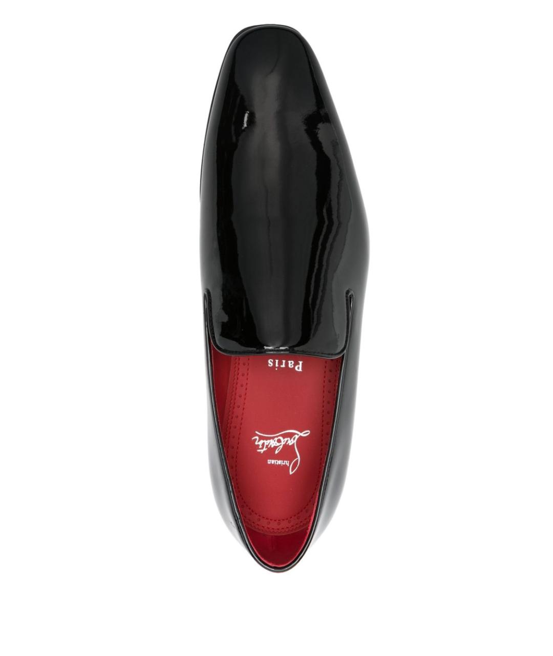 CHRISTIAN LOUBOUTIN Черные кожаные лоферы, фото 3