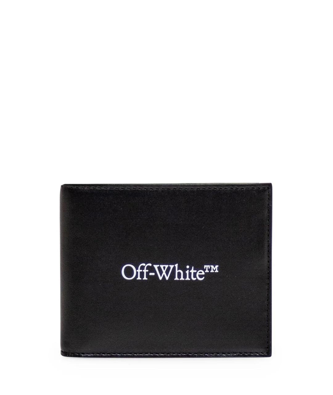 OFF-WHITE Черный кожаный кошелек, фото 1