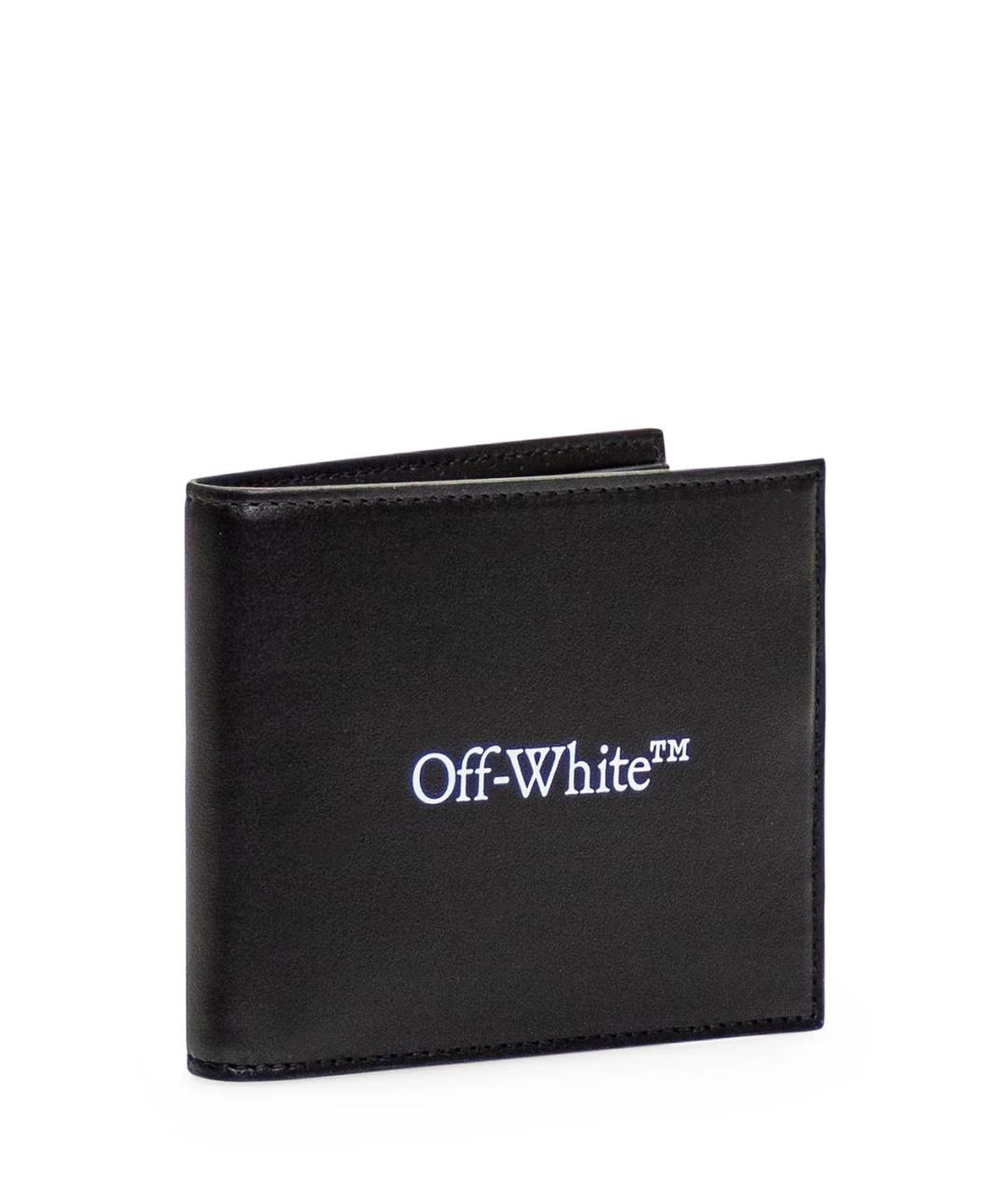 OFF-WHITE Черный кожаный кошелек, фото 3