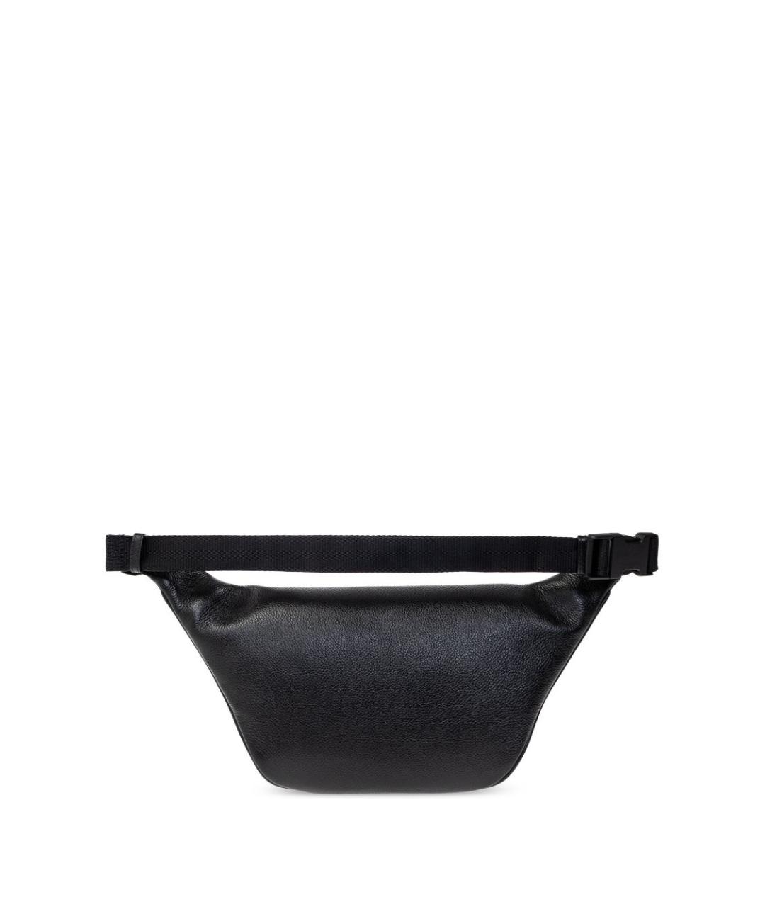 BALENCIAGA Черная кожаная поясная сумка, фото 2