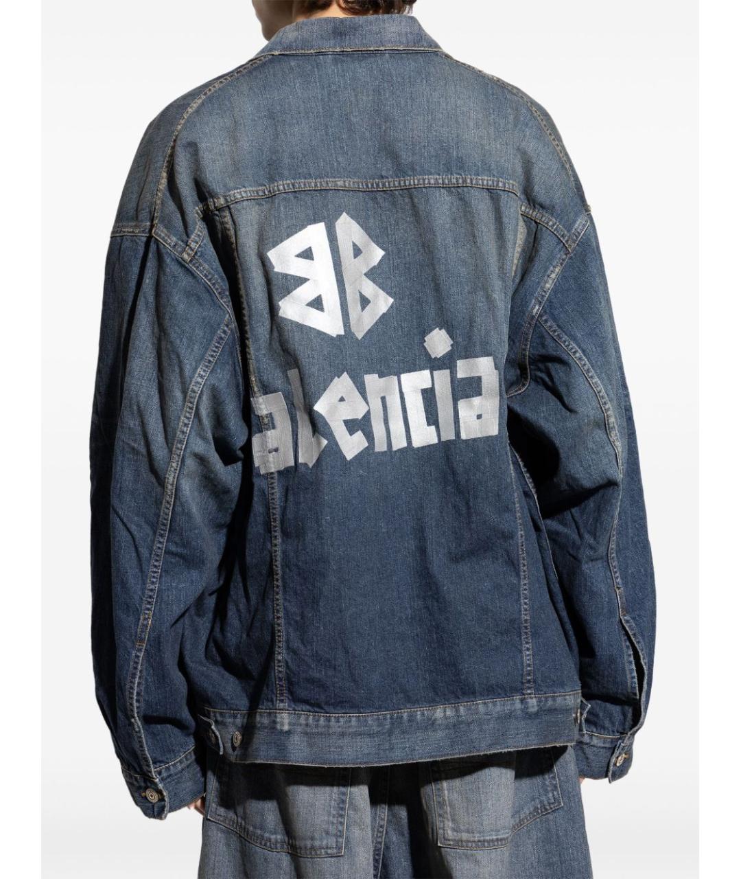 BALENCIAGA Синяя хлопковая куртка, фото 3
