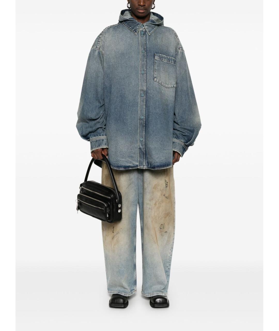 BALENCIAGA Синяя хлопковая куртка, фото 2