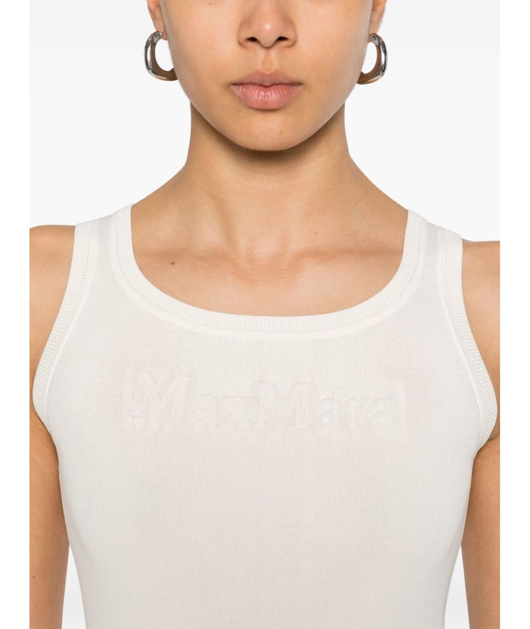 MAX MARA Бежевая полиамидовая майка, фото 2