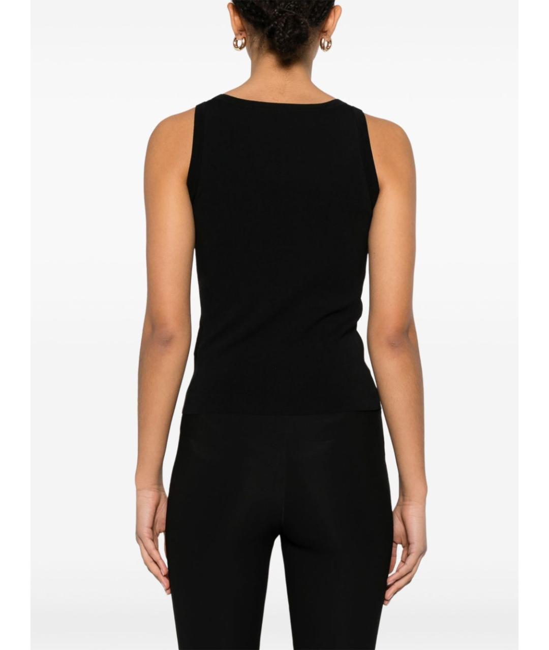 MAX MARA Черная хлопковая майка, фото 3