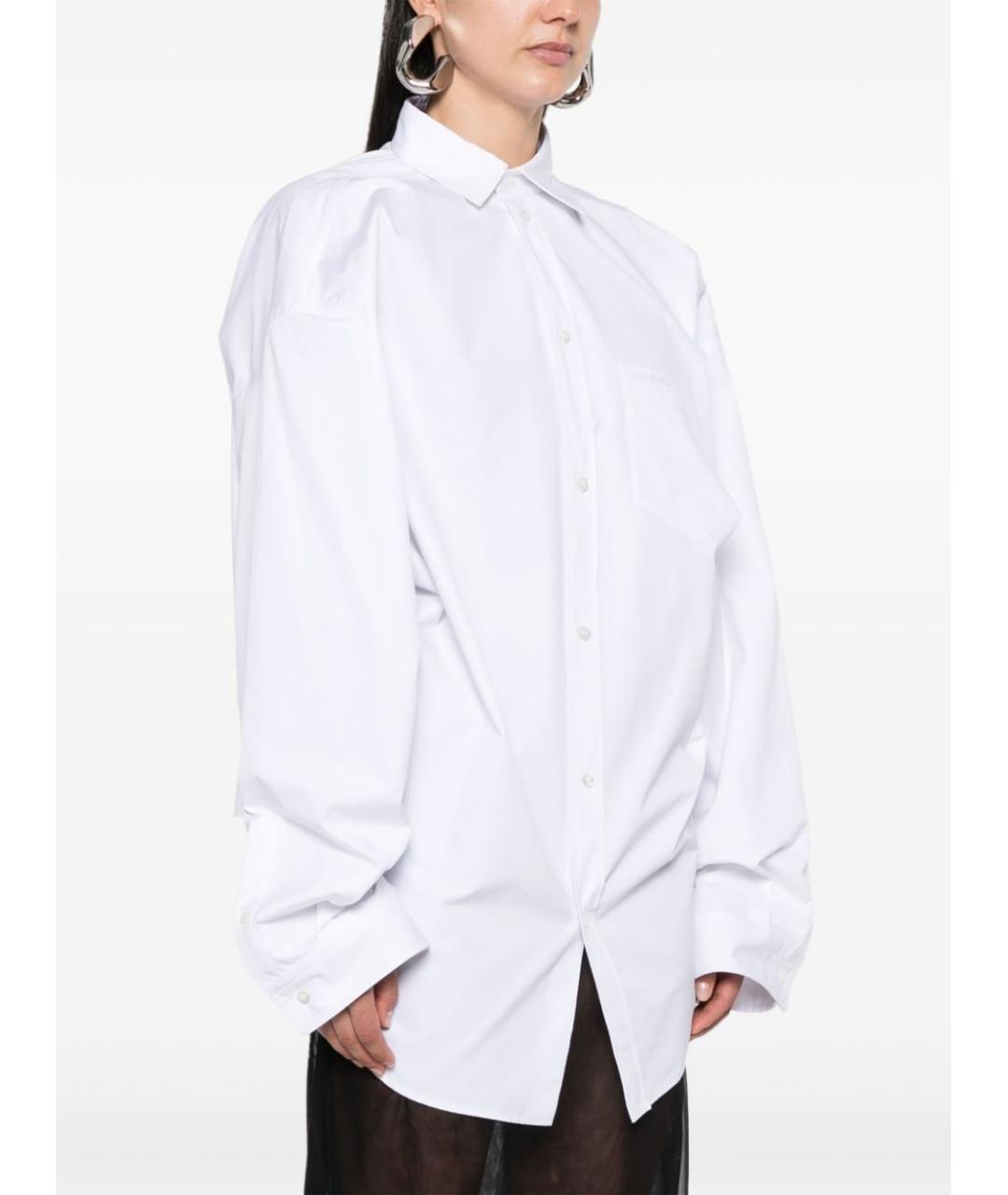 BALENCIAGA Белая хлопковая рубашка, фото 4