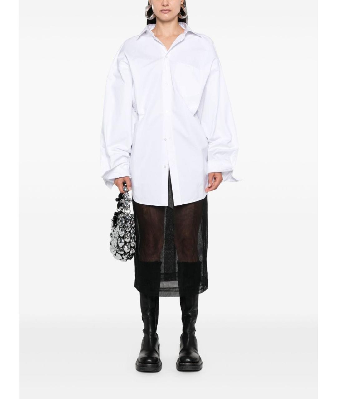 BALENCIAGA Белая хлопковая рубашка, фото 3