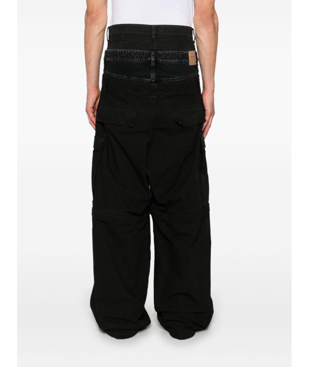 BALENCIAGA Черные хлопковые повседневные брюки, фото 4