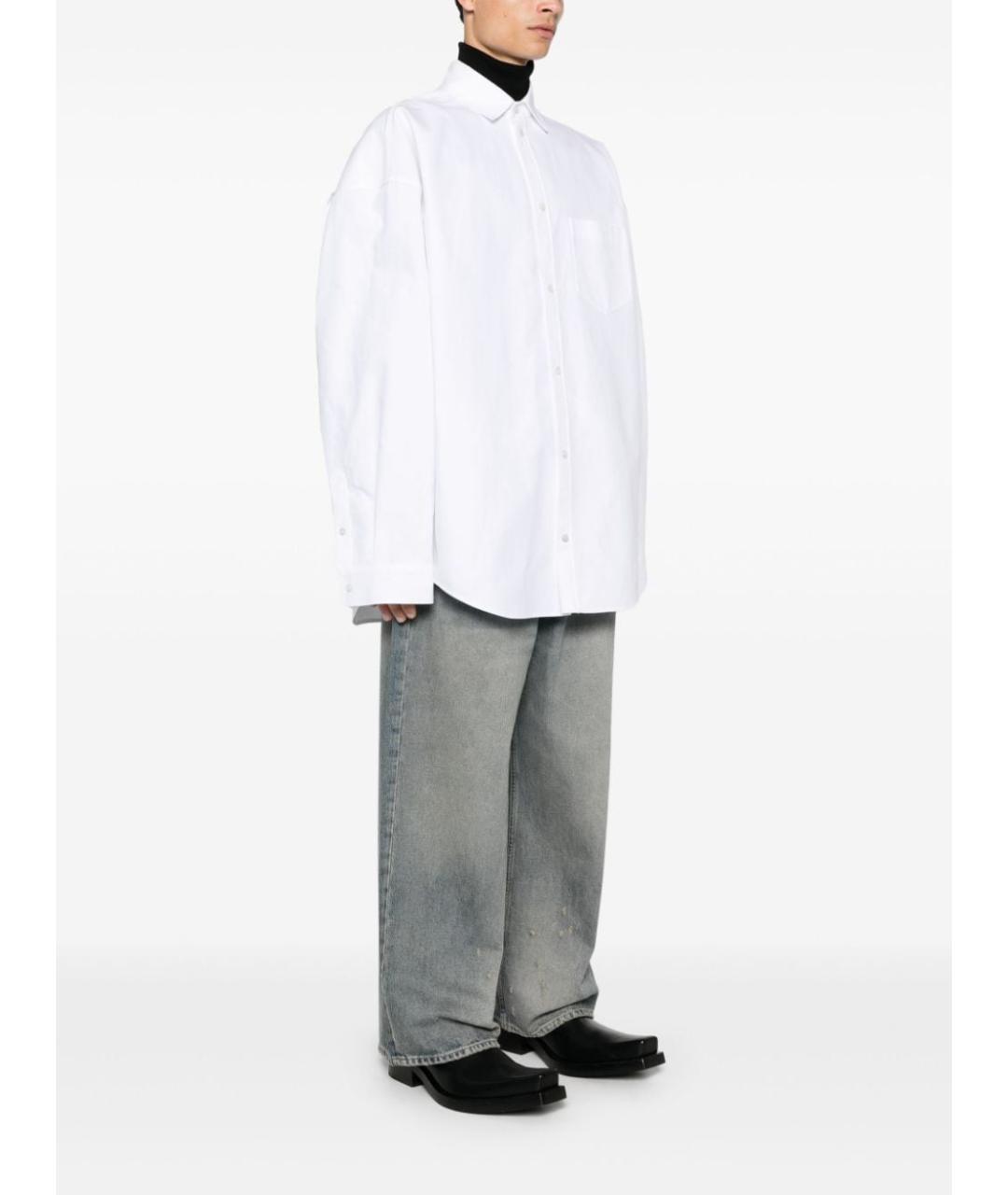 BALENCIAGA Белая хлопковая рубашка, фото 4