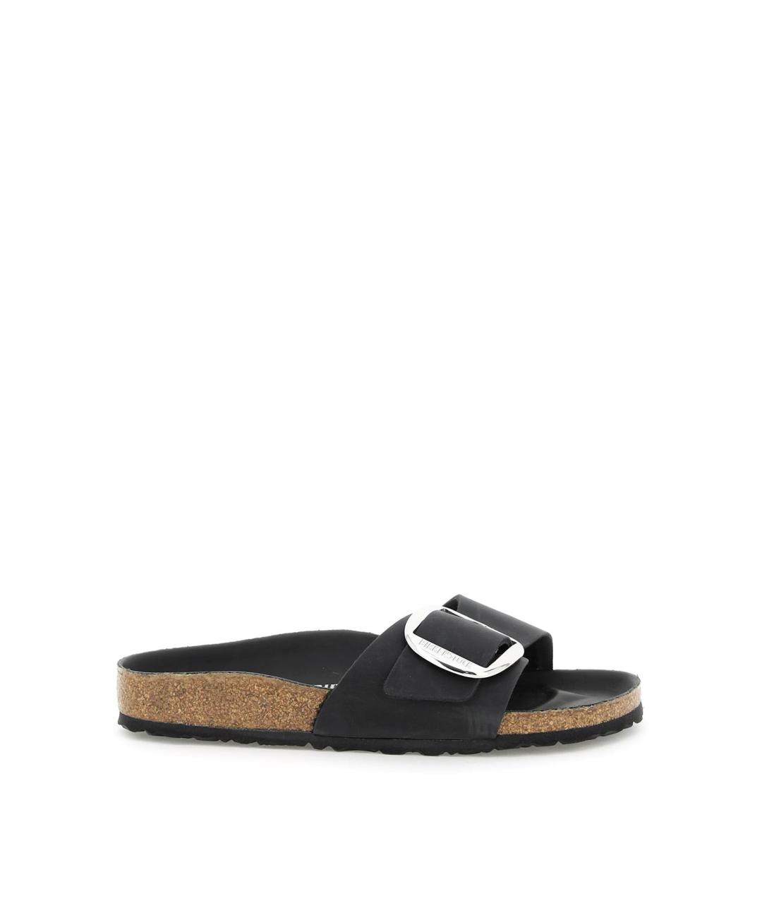 BIRKENSTOCK Черные кожаные шлепанцы, фото 2