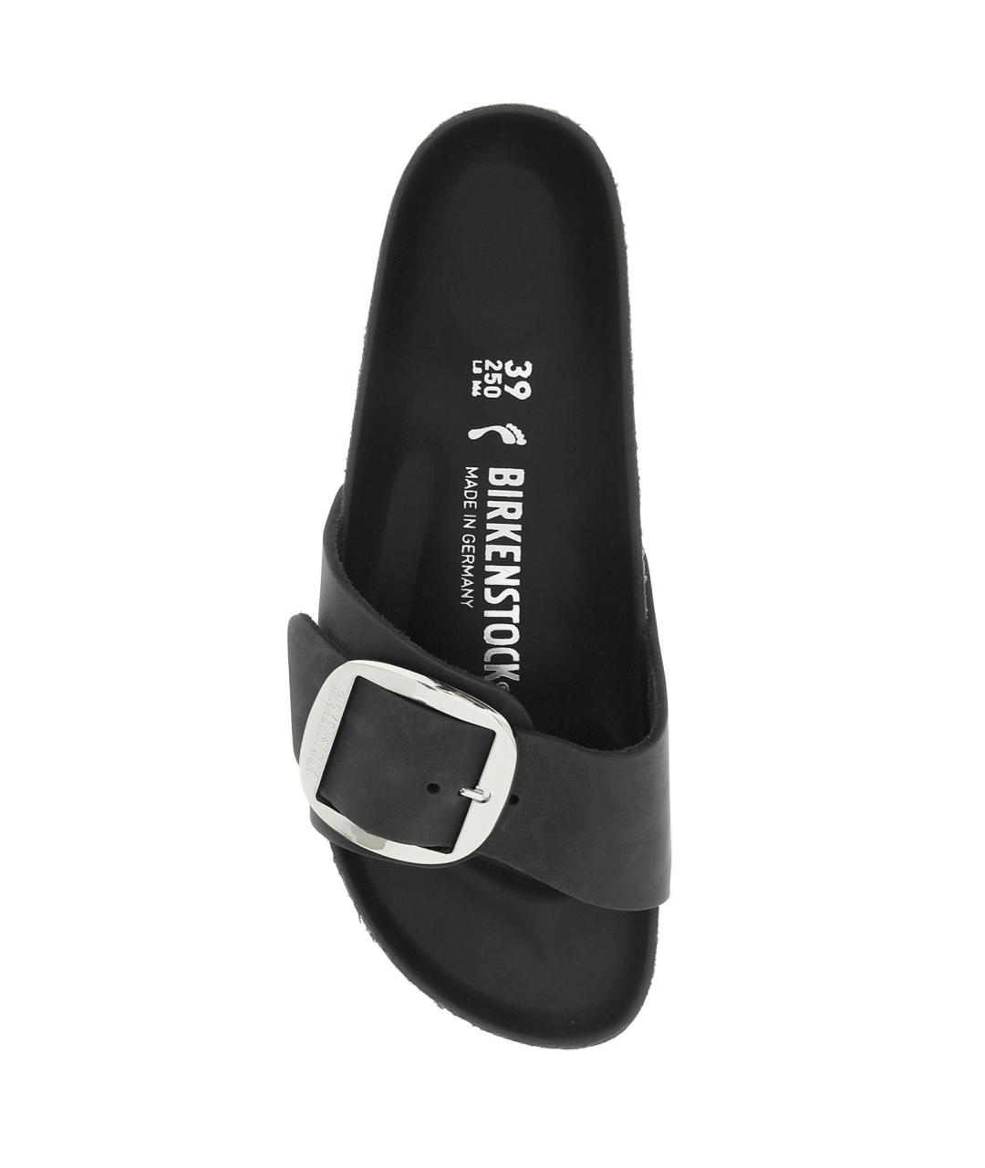BIRKENSTOCK Черные кожаные шлепанцы, фото 3