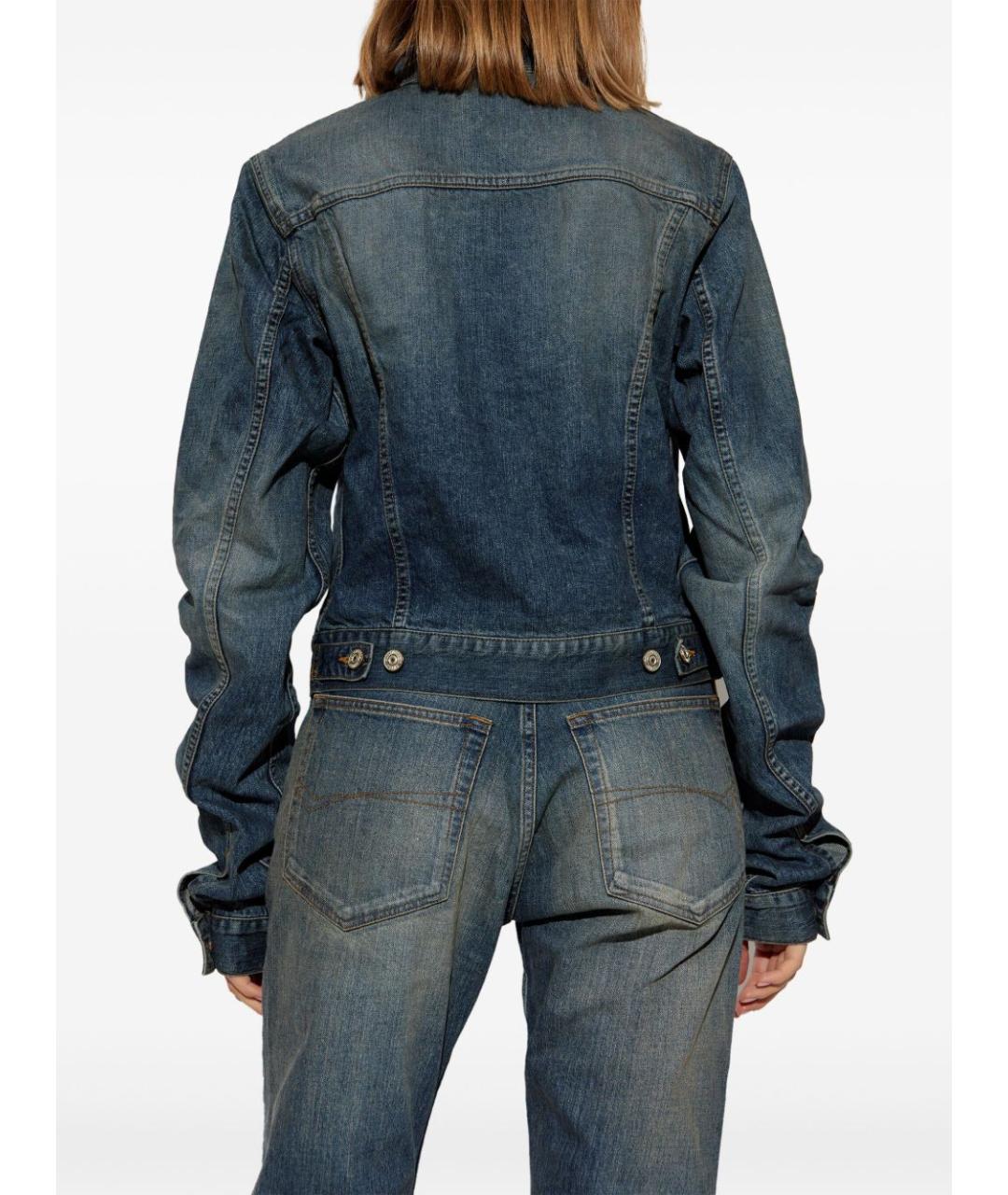 BALENCIAGA Синяя хлопковая куртка, фото 2