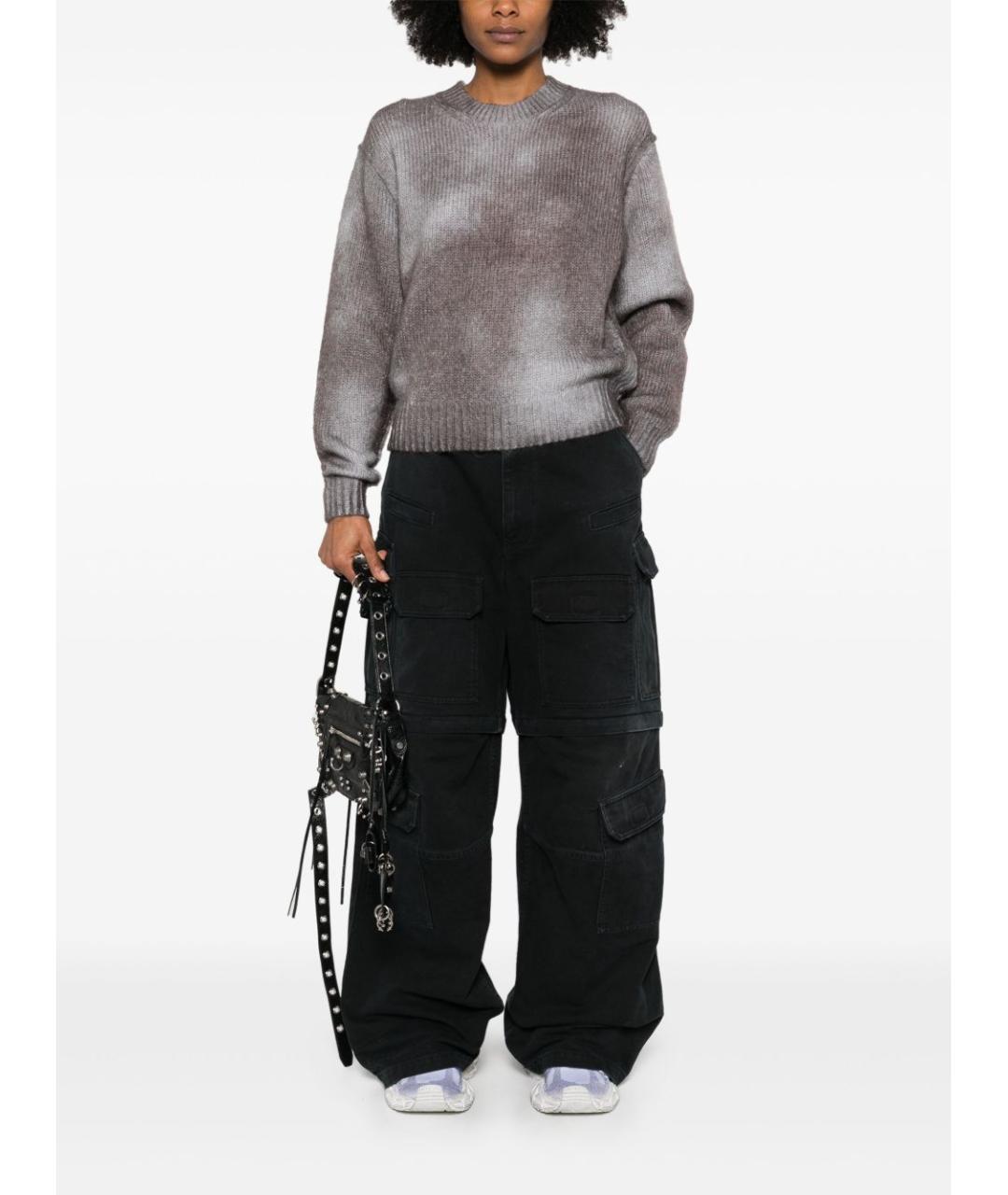 BALENCIAGA Черные полиэстеровые повседневные брюки, фото 3