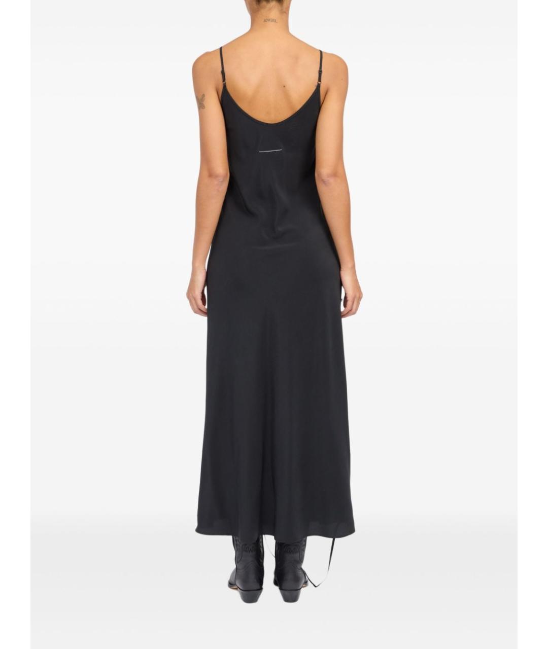 MAISON MARGIELA Черное шелковое повседневное платье, фото 2