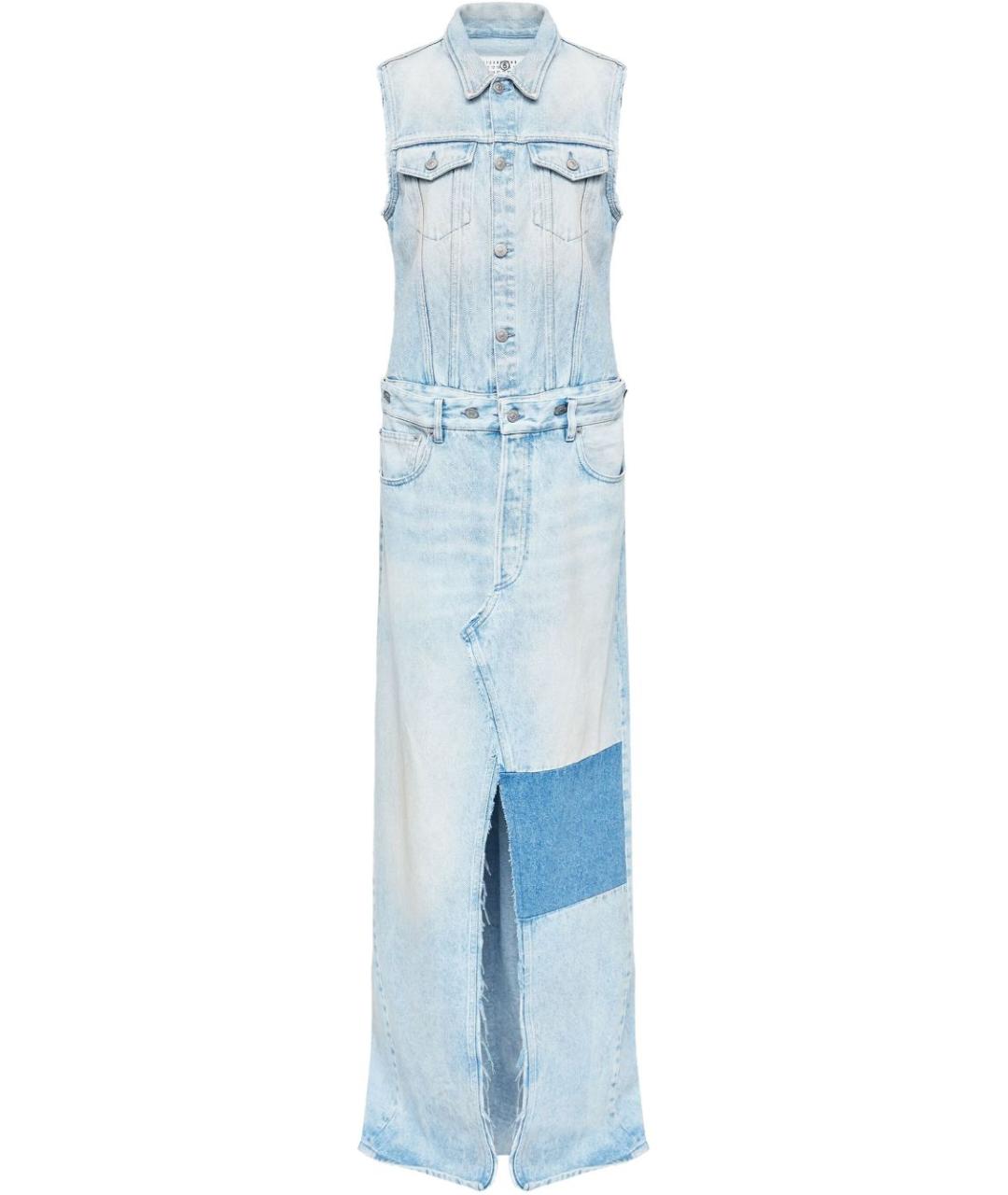 MAISON MARGIELA Голубое хлопковое повседневное платье, фото 1