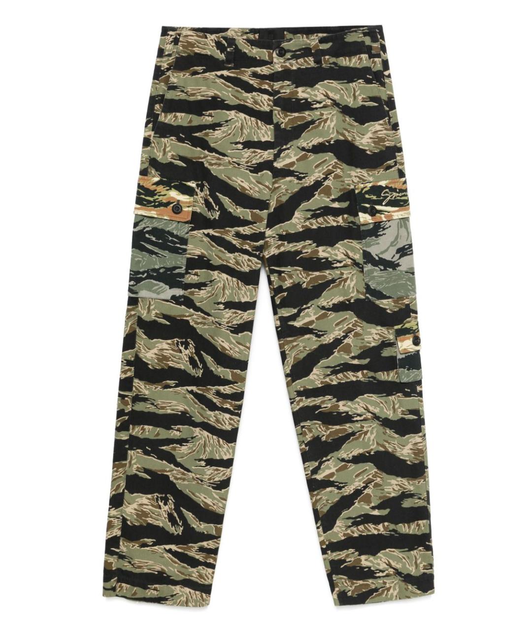GIVENCHY Мульти хлопковые повседневные брюки, фото 1