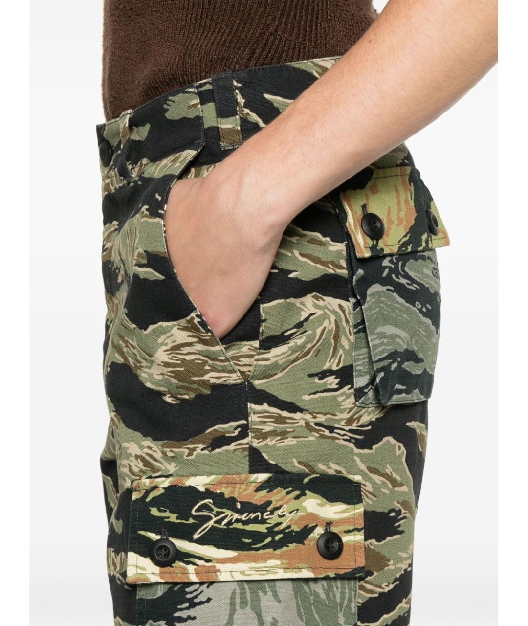 GIVENCHY Мульти хлопковые повседневные брюки, фото 2
