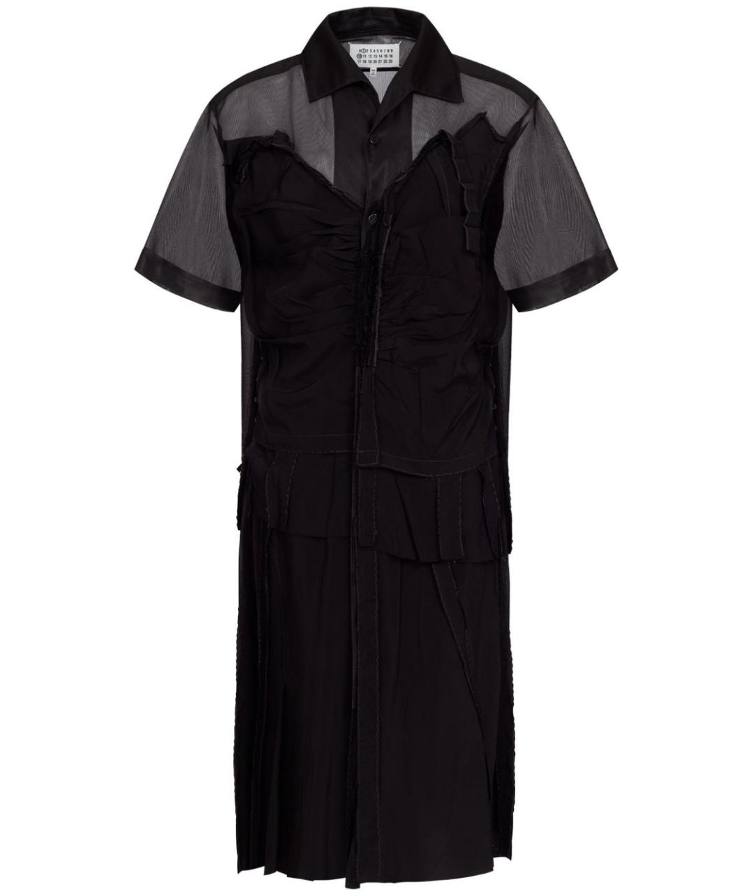 MAISON MARGIELA Черное полиэстеровое повседневное платье, фото 1