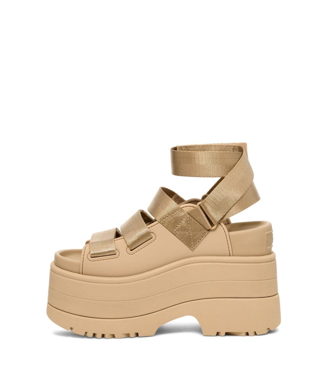 UGG AUSTRALIA Бежевые сандалии, фото 4