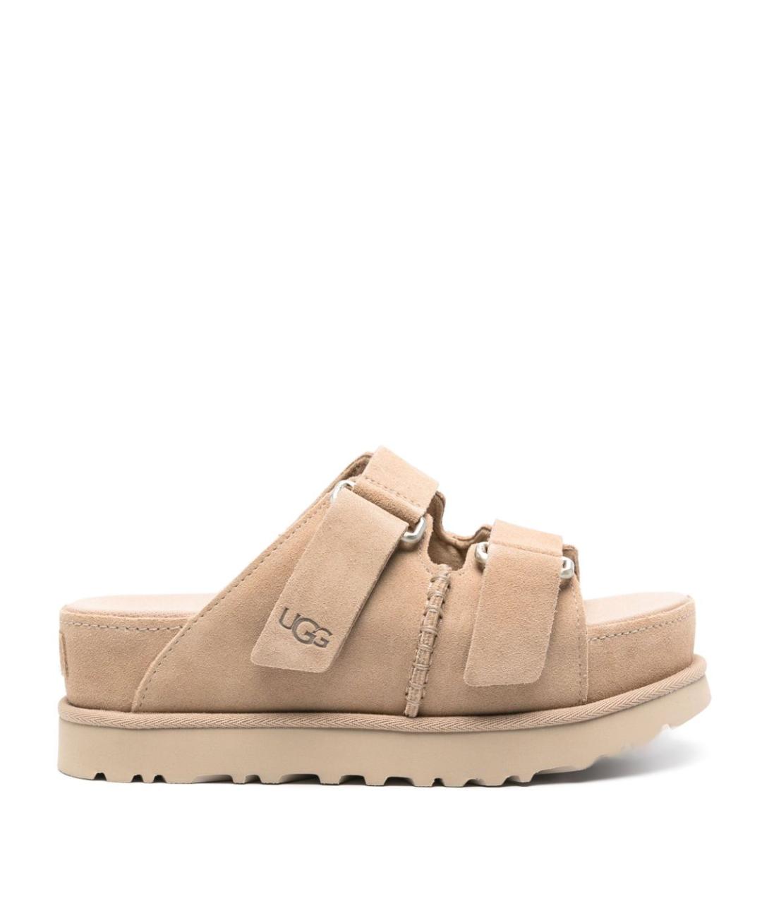 UGG AUSTRALIA Бежевые замшевые сандалии, фото 1